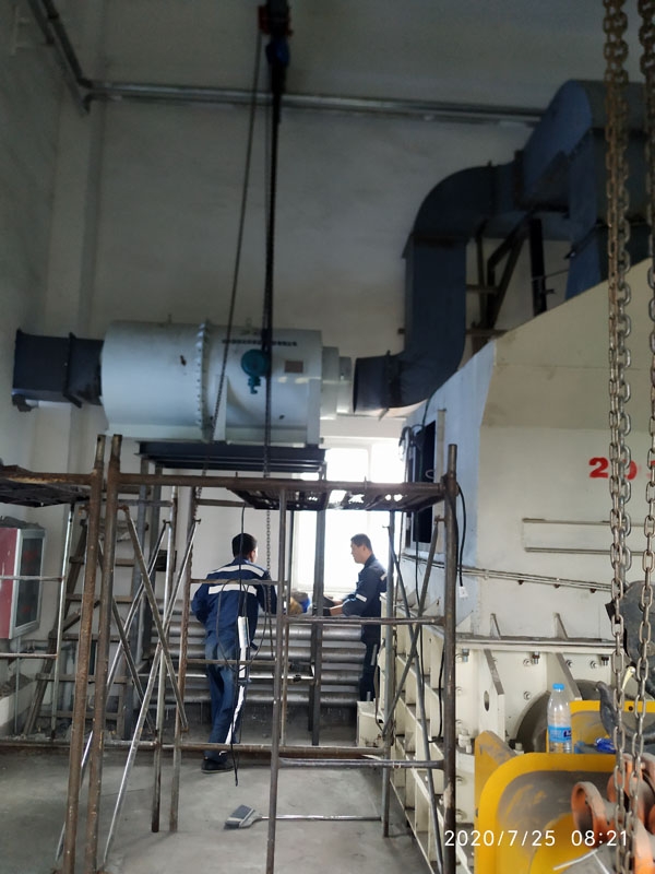 煤礦用濕式除塵風(fēng)機的拆除方法：